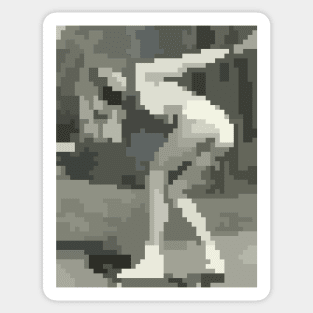 Dance Roller Skates (Retro Girl) Pixel Art Sticker